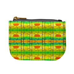 Birds Beach Sun Abstract Pattern Mini Coin Purses by Celenk