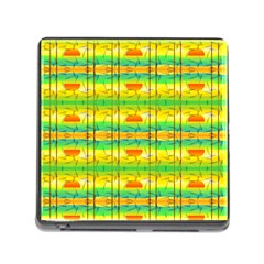 Birds Beach Sun Abstract Pattern Memory Card Reader (Square)