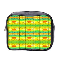 Birds Beach Sun Abstract Pattern Mini Toiletries Bag 2-side by Celenk