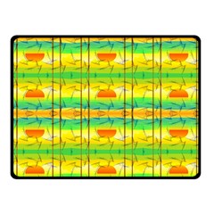 Birds Beach Sun Abstract Pattern Fleece Blanket (small) by Celenk