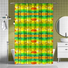 Birds Beach Sun Abstract Pattern Shower Curtain 48  x 72  (Small) 