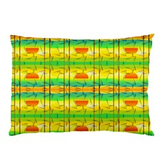 Birds Beach Sun Abstract Pattern Pillow Case (Two Sides)