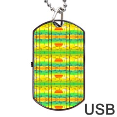 Birds Beach Sun Abstract Pattern Dog Tag USB Flash (One Side)