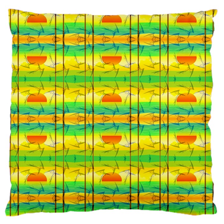 Birds Beach Sun Abstract Pattern Large Cushion Case (One Side)