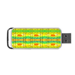 Birds Beach Sun Abstract Pattern Portable USB Flash (One Side)