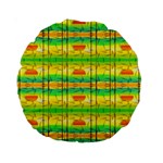 Birds Beach Sun Abstract Pattern Standard 15  Premium Round Cushions Back