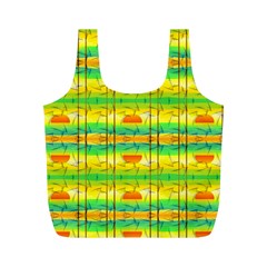 Birds Beach Sun Abstract Pattern Full Print Recycle Bags (m)  by Celenk