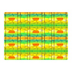 Birds Beach Sun Abstract Pattern Double Sided Flano Blanket (mini)  by Celenk