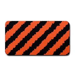 Black Orange Pattern Medium Bar Mats