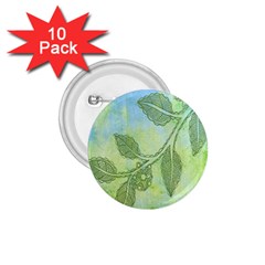 Green Leaves Background Scrapbook 1 75  Buttons (10 Pack) by Celenk