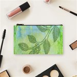 Green Leaves Background Scrapbook Cosmetic Bag (Small)  Front