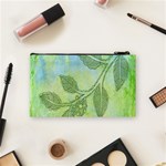 Green Leaves Background Scrapbook Cosmetic Bag (Small)  Back