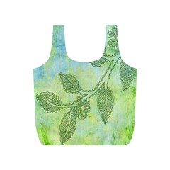 Green Leaves Background Scrapbook Full Print Recycle Bags (s)  by Celenk