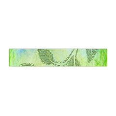 Green Leaves Background Scrapbook Flano Scarf (mini) by Celenk