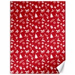 Red Christmas Pattern Canvas 36  x 48   35.26 x46.15  Canvas - 1