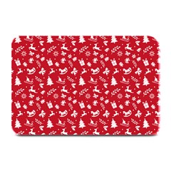 Red Christmas Pattern Plate Mats