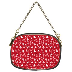 Red Christmas Pattern Chain Purses (two Sides)  by patternstudio