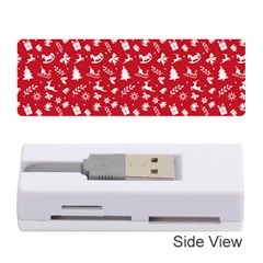 Red Christmas Pattern Memory Card Reader (stick)  by patternstudio