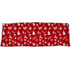 Red Christmas Pattern Body Pillow Case (dakimakura) by patternstudio