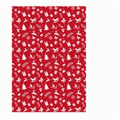 Red Christmas Pattern Large Garden Flag (two Sides) by patternstudio