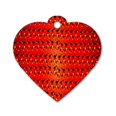 Texture Banner Hearts Flag Germany Dog Tag Heart (one Side)