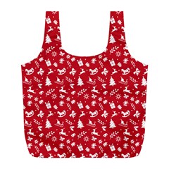 Red Christmas Pattern Full Print Recycle Bags (l)  by patternstudio