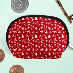 Red Christmas Pattern Accessory Pouches (medium) 