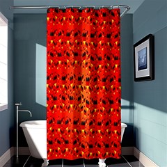 Texture Banner Hearts Flag Germany Shower Curtain 36  X 72  (stall)  by Celenk