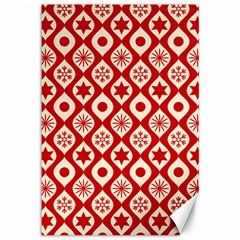 Ornate Christmas Decor Pattern Canvas 12  X 18  