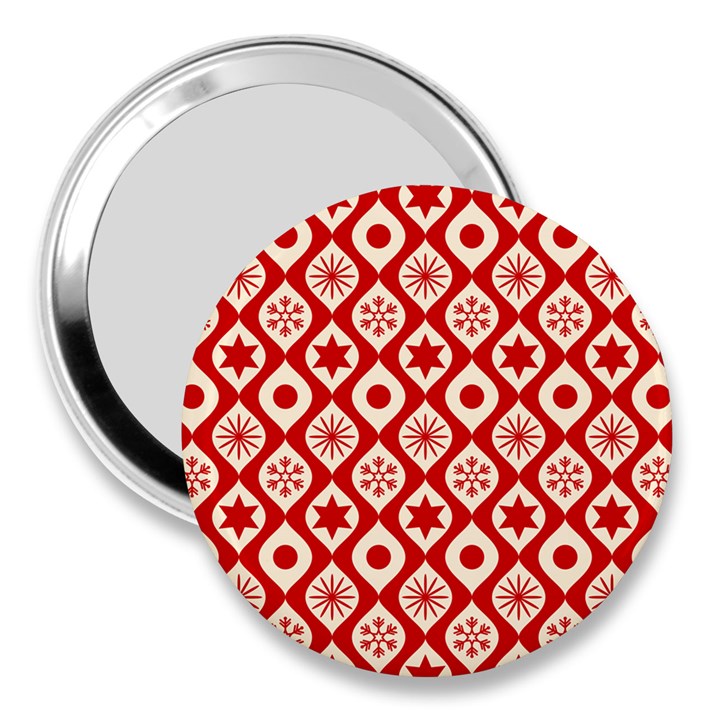 Ornate Christmas Decor Pattern 3  Handbag Mirrors