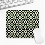 Green Ornate Christmas Pattern Large Mousepads Front