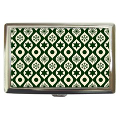 Green Ornate Christmas Pattern Cigarette Money Cases