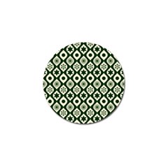 Green Ornate Christmas Pattern Golf Ball Marker (10 Pack) by patternstudio