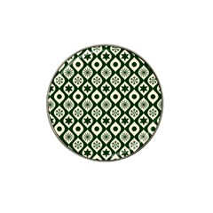 Green Ornate Christmas Pattern Hat Clip Ball Marker (10 Pack) by patternstudio