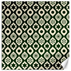 Green Ornate Christmas Pattern Canvas 20  X 20  