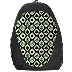 Green Ornate Christmas Pattern Backpack Bag by patternstudio