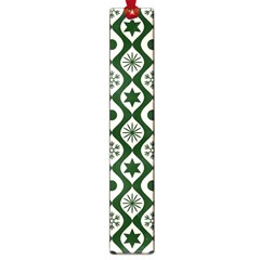 Green Ornate Christmas Pattern Large Book Marks by patternstudio