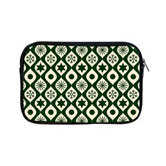 Green Ornate Christmas Pattern Apple Ipad Mini Zipper Cases by patternstudio