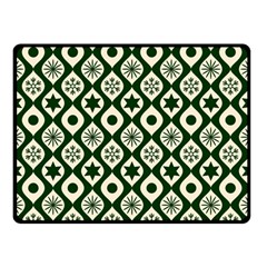 Green Ornate Christmas Pattern Double Sided Fleece Blanket (small)  by patternstudio