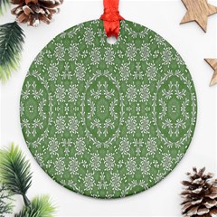 Art Pattern Design Holiday Color Round Ornament (two Sides) by Celenk