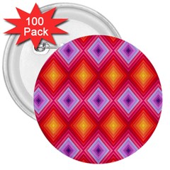 Texture Surface Orange Pink 3  Buttons (100 Pack)  by Celenk