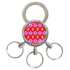 Texture Surface Orange Pink 3-ring Key Chains by Celenk