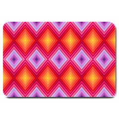 Texture Surface Orange Pink Large Doormat  by Celenk