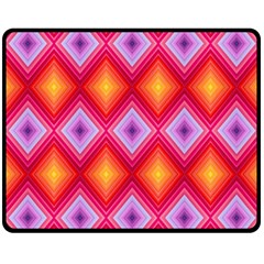 Texture Surface Orange Pink Double Sided Fleece Blanket (medium)  by Celenk