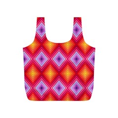 Texture Surface Orange Pink Full Print Recycle Bags (s)  by Celenk