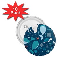 Cool Sea Life Pattern 1 75  Buttons (10 Pack) by Bigfootshirtshop