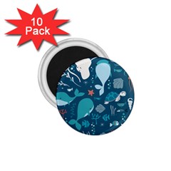 Cool Sea Life Pattern 1 75  Magnets (10 Pack)  by Bigfootshirtshop