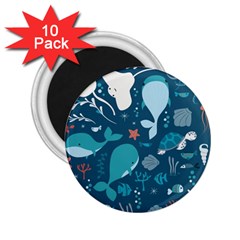 Cool Sea Life Pattern 2 25  Magnets (10 Pack)  by Bigfootshirtshop