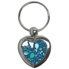 Cool Sea Life Pattern Key Chains (heart)  by Bigfootshirtshop