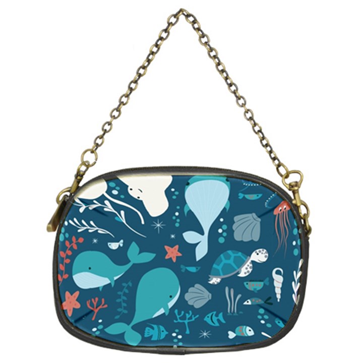 Cool Sea life Pattern Chain Purses (Two Sides) 